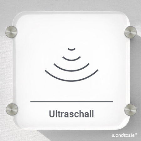 Türschild Sonographie mit modernem Symbol, Serie Outline