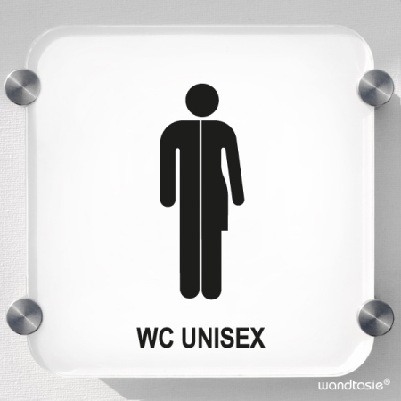 WC Schild Unisex mit Symbol