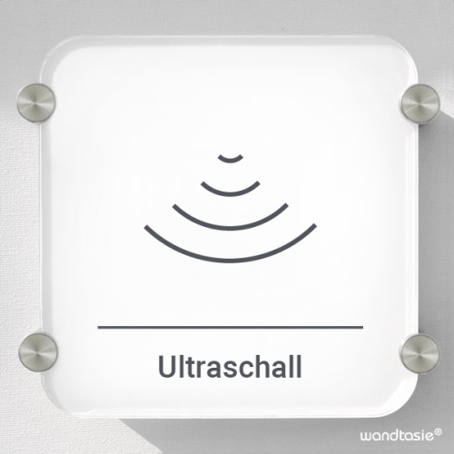 Türschild Sonographie mit modernem Symbol, Serie Outline