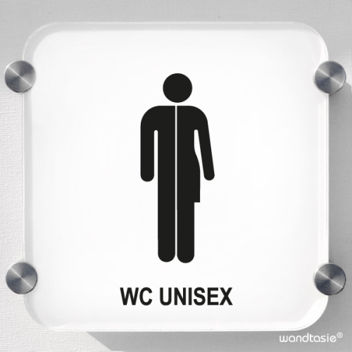 WC Schild Unisex mit Symbol