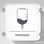 Türschild Blutentnahme mit Symbol Spritze,  Serie Outline